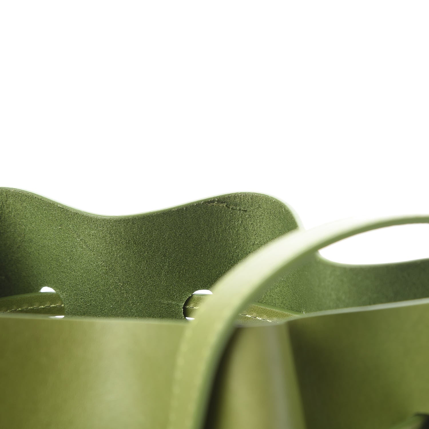 Mansur Gavriel Vegetable Tanned Calfskin Mini Bucket Bag Verde Raw 22 of 22