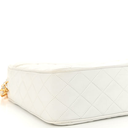 Chanel Lambskin Quilted Tassel Camera Case White 10 of 11
