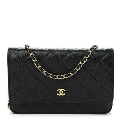 Chanel Caviar Quilted Wallet On Chain WOC Black 1 of 10