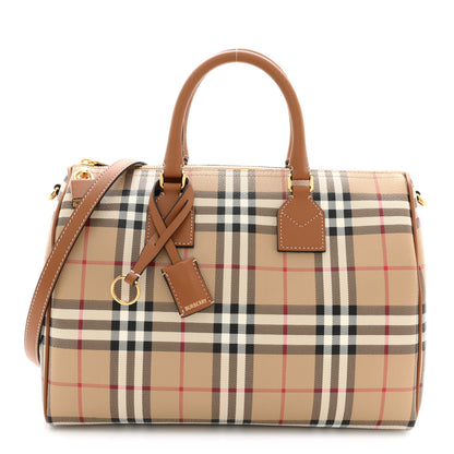 Burberry Horseferry Check Medium Bowling Bag Tan 1 of 19