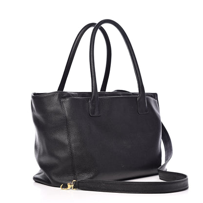 Chanel Calfskin Cerf Executive Shopper Tote Black 3 of 22