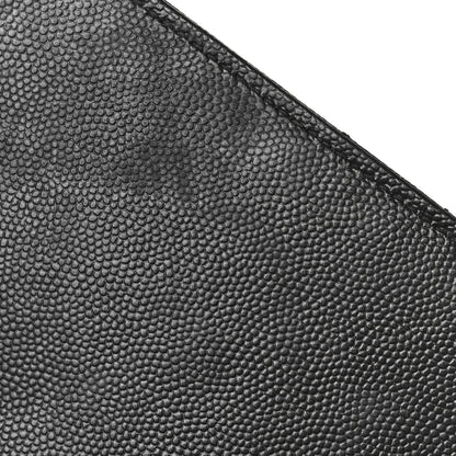 Saint Laurent Grain De Poudre Textured Mixed Matelasse Triquilt Medium Monogram Satchel Black 11 of 12