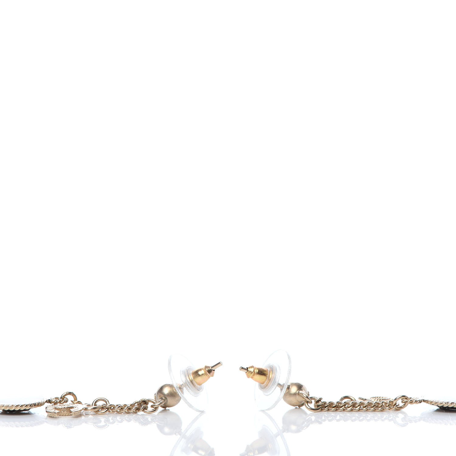 Chanel Enamel N°5 CC Drop Earrings Gold 3 of 3