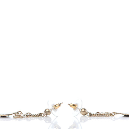 Chanel Enamel N°5 CC Drop Earrings Gold 3 of 3