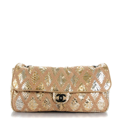 Chanel Python Crochet Soft and Chain Maxi Flap Gold 1 of 8