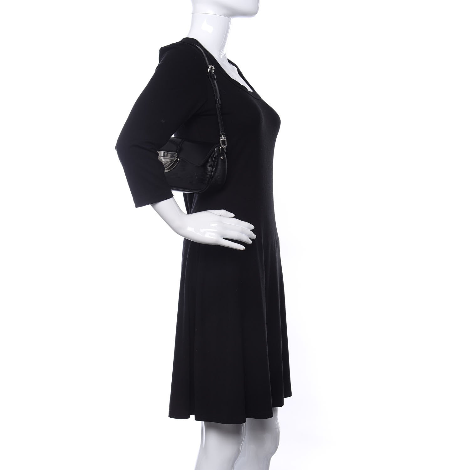 Louis Vuitton Epi Montaigne Clutch Black 2 of 10