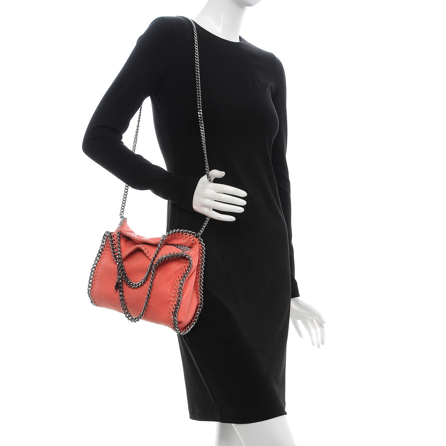 Stella McCartney Shaggy Deer Mini Falabella Fold Over Tote Peony 2 of 10