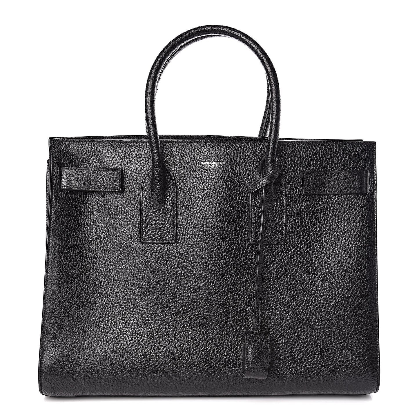 Grained Calfskin Large Sac De Jour Carryall Black