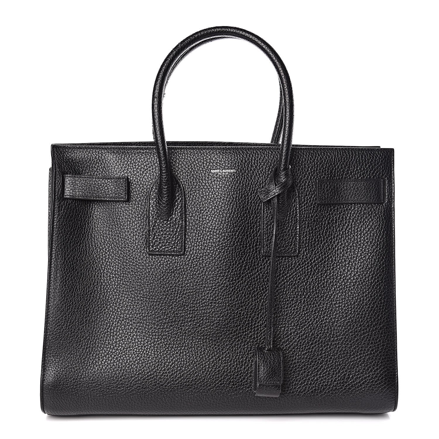 Saint Laurent Grained Calfskin Large Sac De Jour Carryall Black 1 of 13