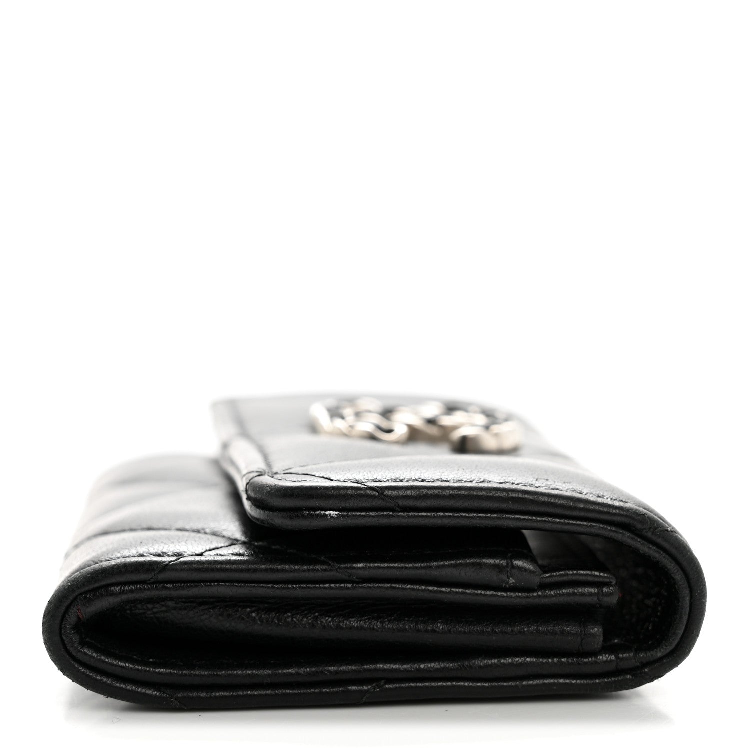 Chanel Lambskin Quilted Chanel 19 Flap Card Holder Black 9 of 11