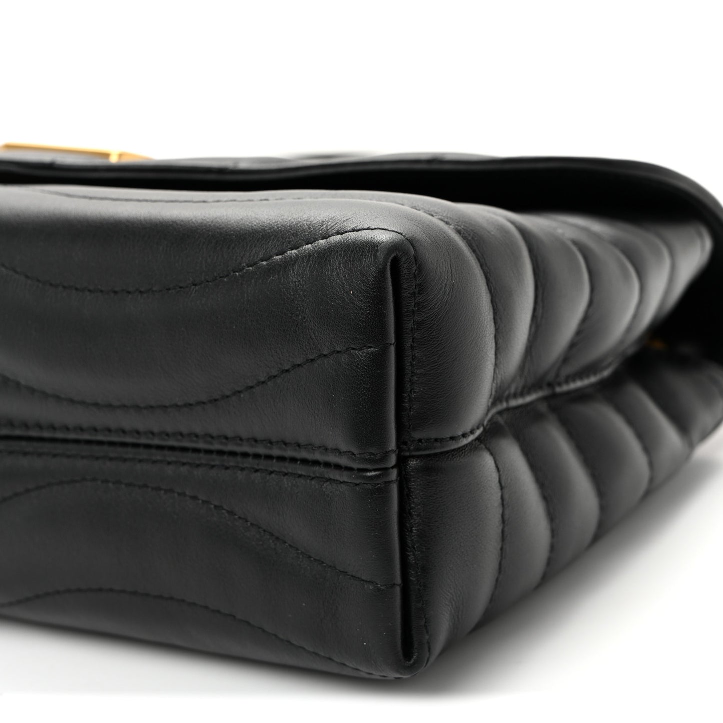 Calfskin LV New Wave Chain Bag GM Black
