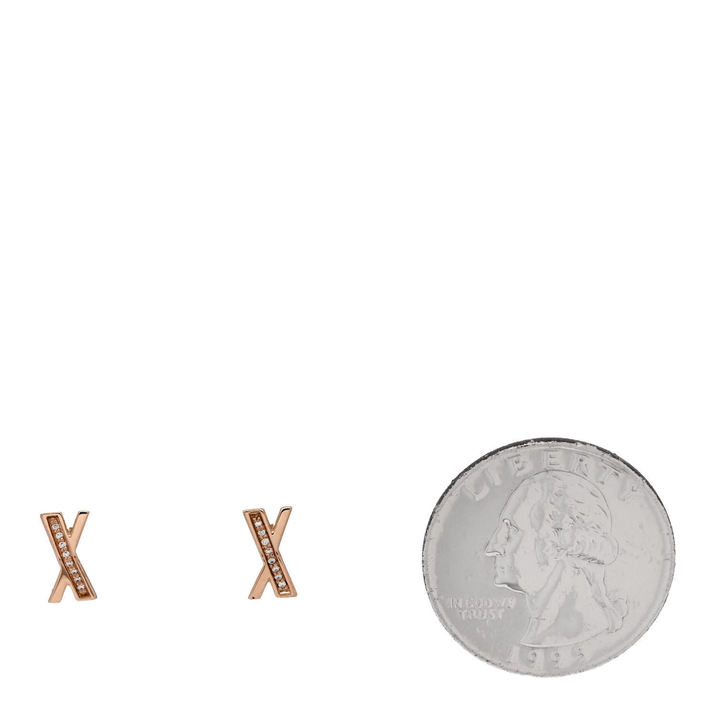 18K Rose Gold Diamond Atlas X Earrings