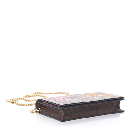Gucci GG Supreme Monogram Bengal Chain Wallet Beige Pink 4 of 11