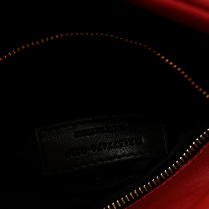Saint Laurent Lambskin Quilted Small Loulou Puffer Monogram Chain Satchel Opyum Red 7 of 11