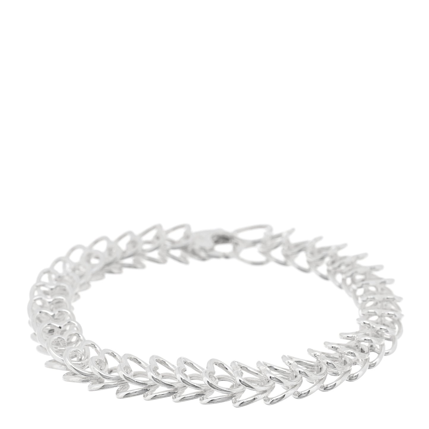 Sterling Silver Heart Link Bracelet