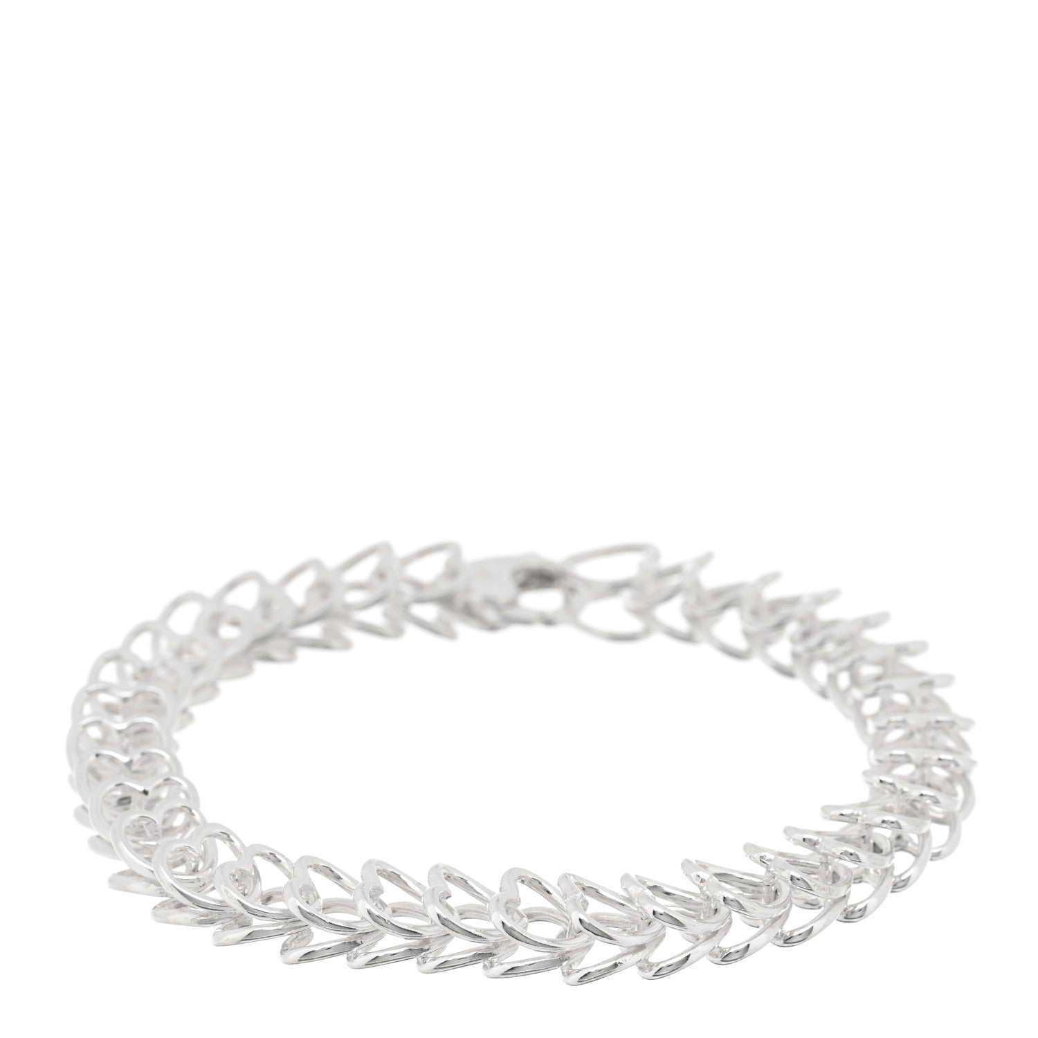 Tiffany Sterling Silver Heart Link Bracelet 1 of 3