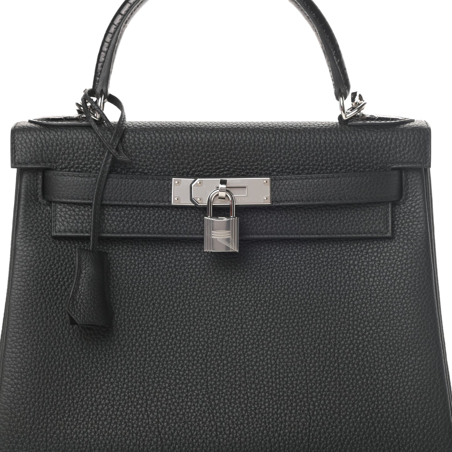 Togo Matte Alligator Kelly Retourne Touch 28 Black