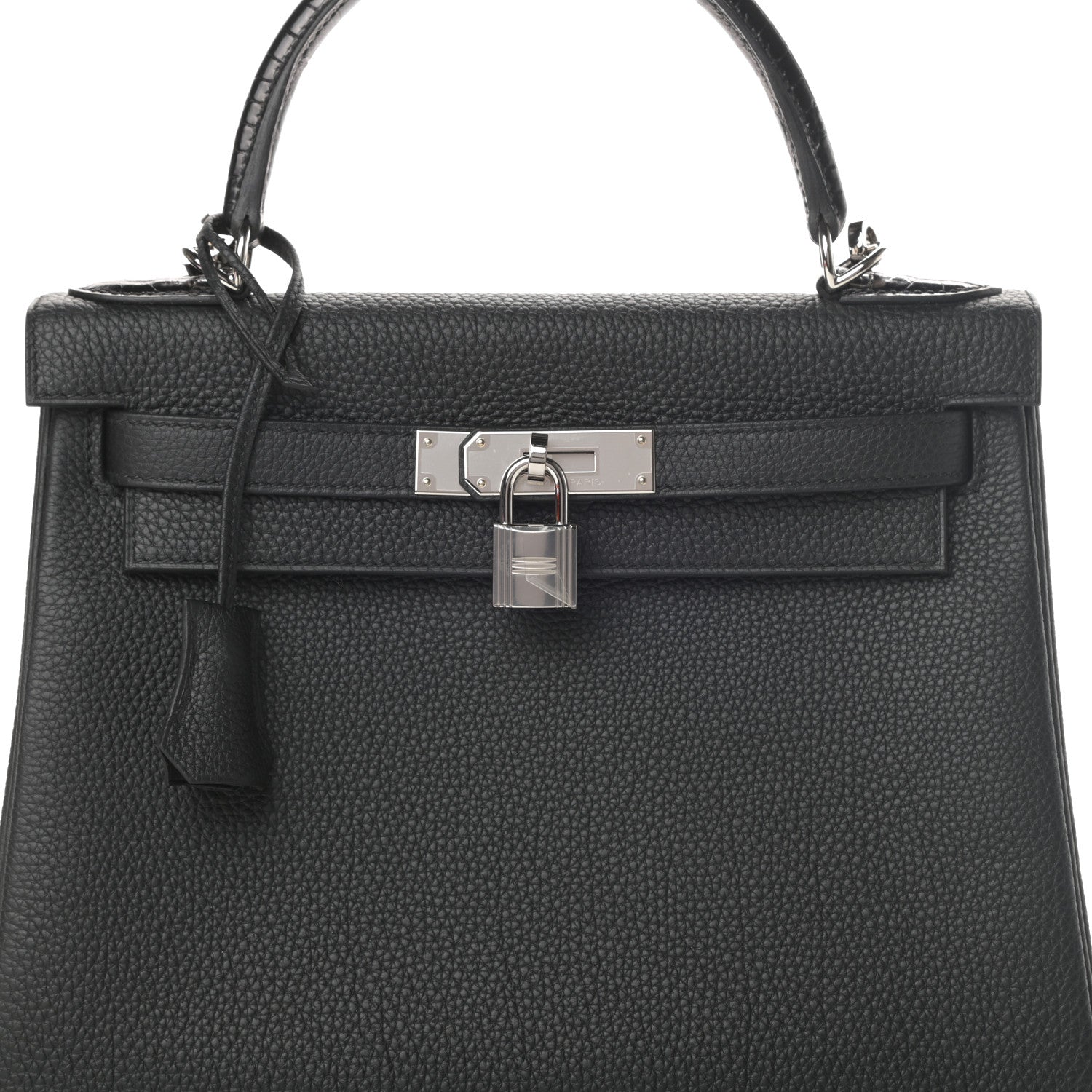 Hermes Togo Matte Alligator Kelly Retourne Touch 28 Black 8 of 12