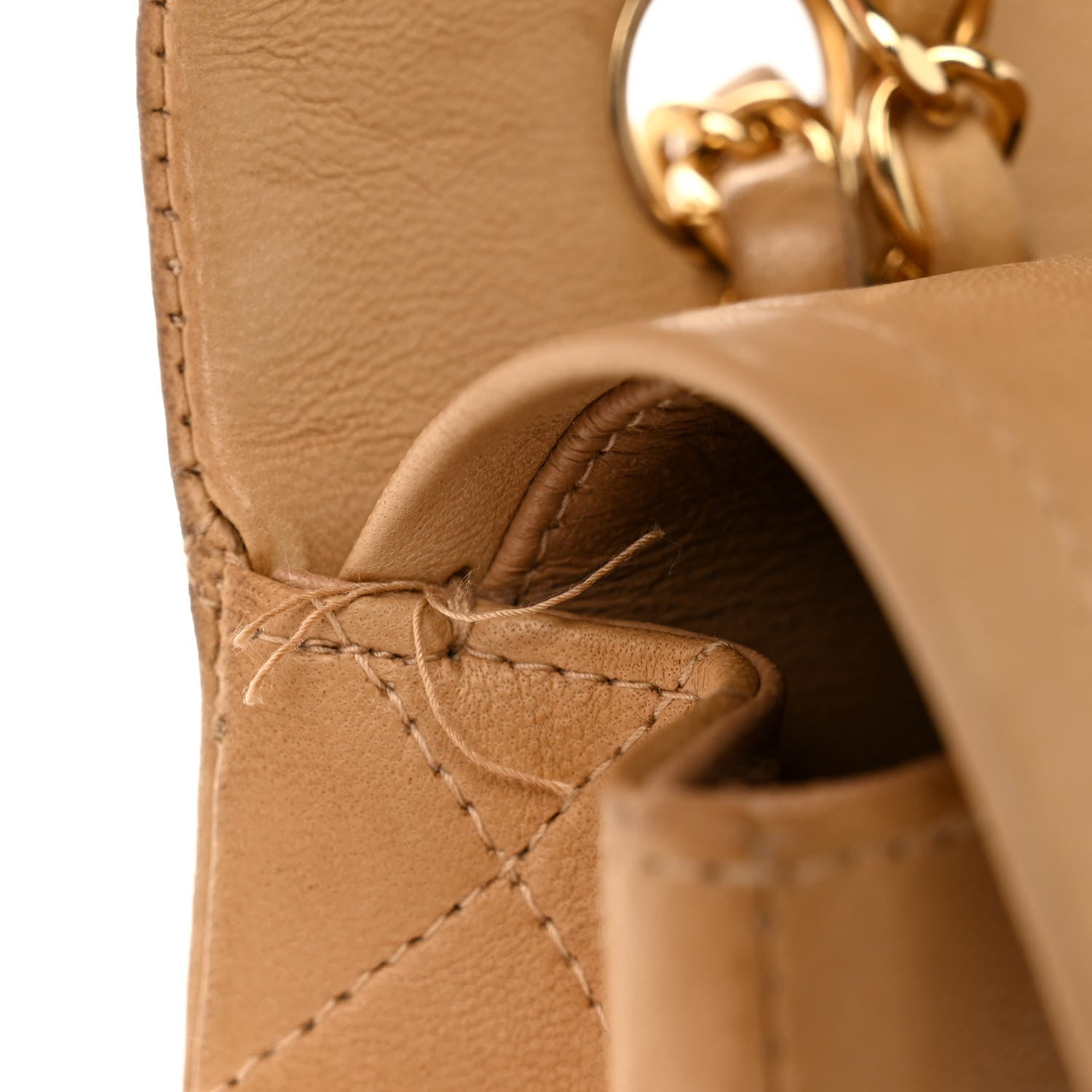 Chanel Lambskin Quilted Medium Double Flap Beige 11 of 13