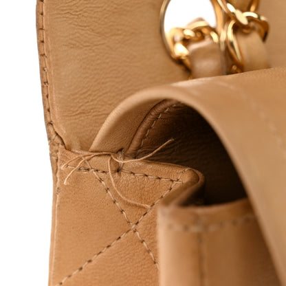 Chanel Lambskin Quilted Medium Double Flap Beige 11 of 13