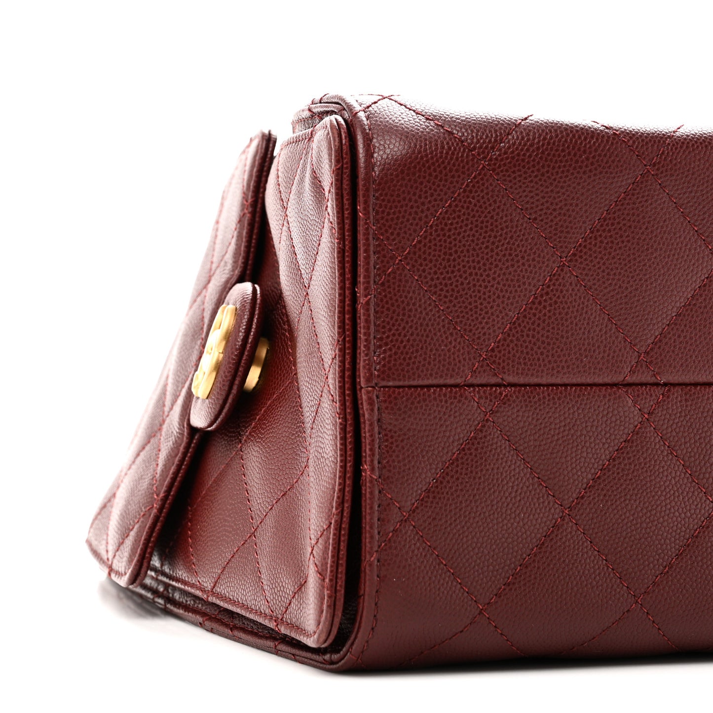 Caviar Quilted Small Chanel 25 Handbag Burgundy