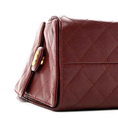 Chanel Caviar Quilted Small Chanel 25 Handbag Burgundy 9 of 10