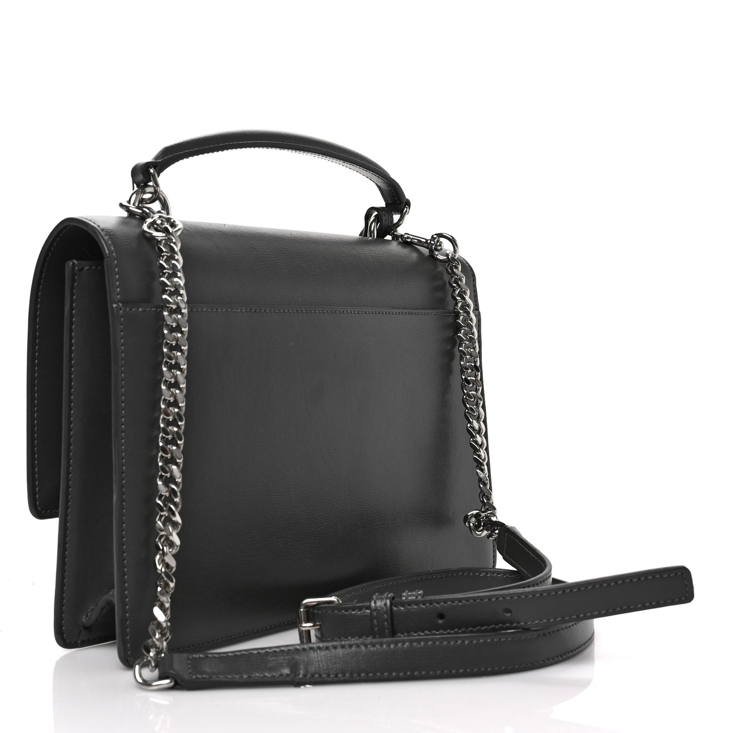 Smooth Calfskin Medium Monogram Sunset Satchel Anthracite