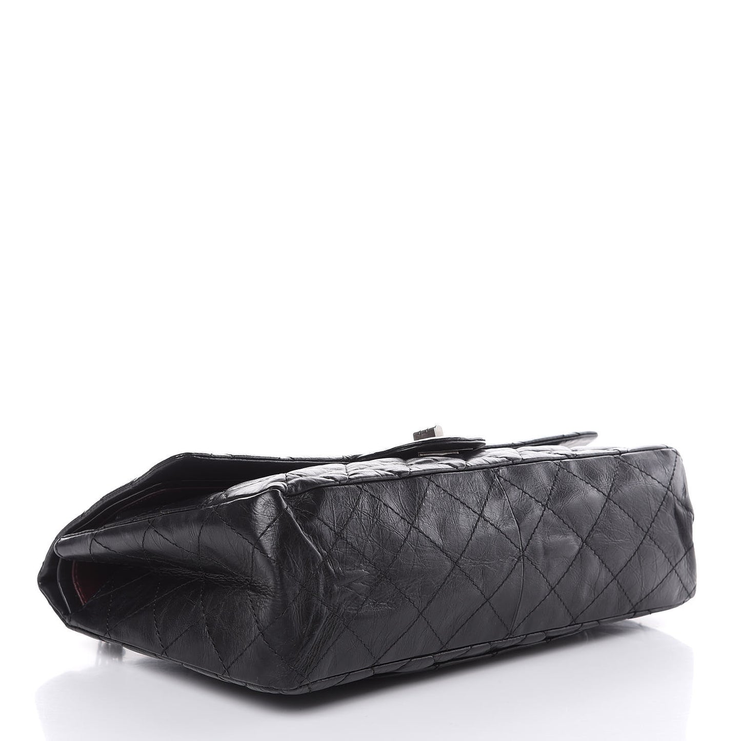 Aged Calfskin Quilted 2.55 Reissue 227 Flap Black