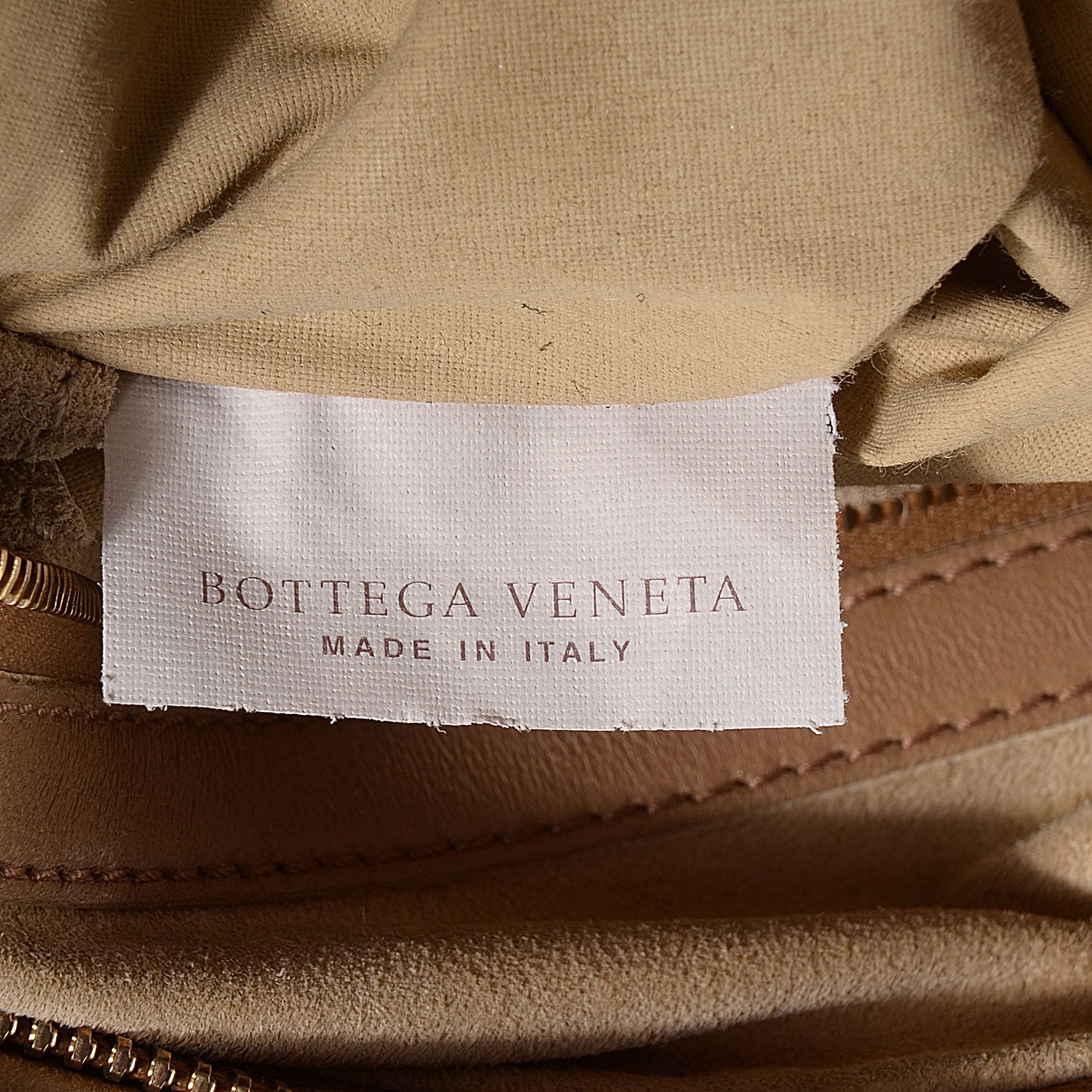 Nappa Intrecciato Large Veneta Hobo Camel