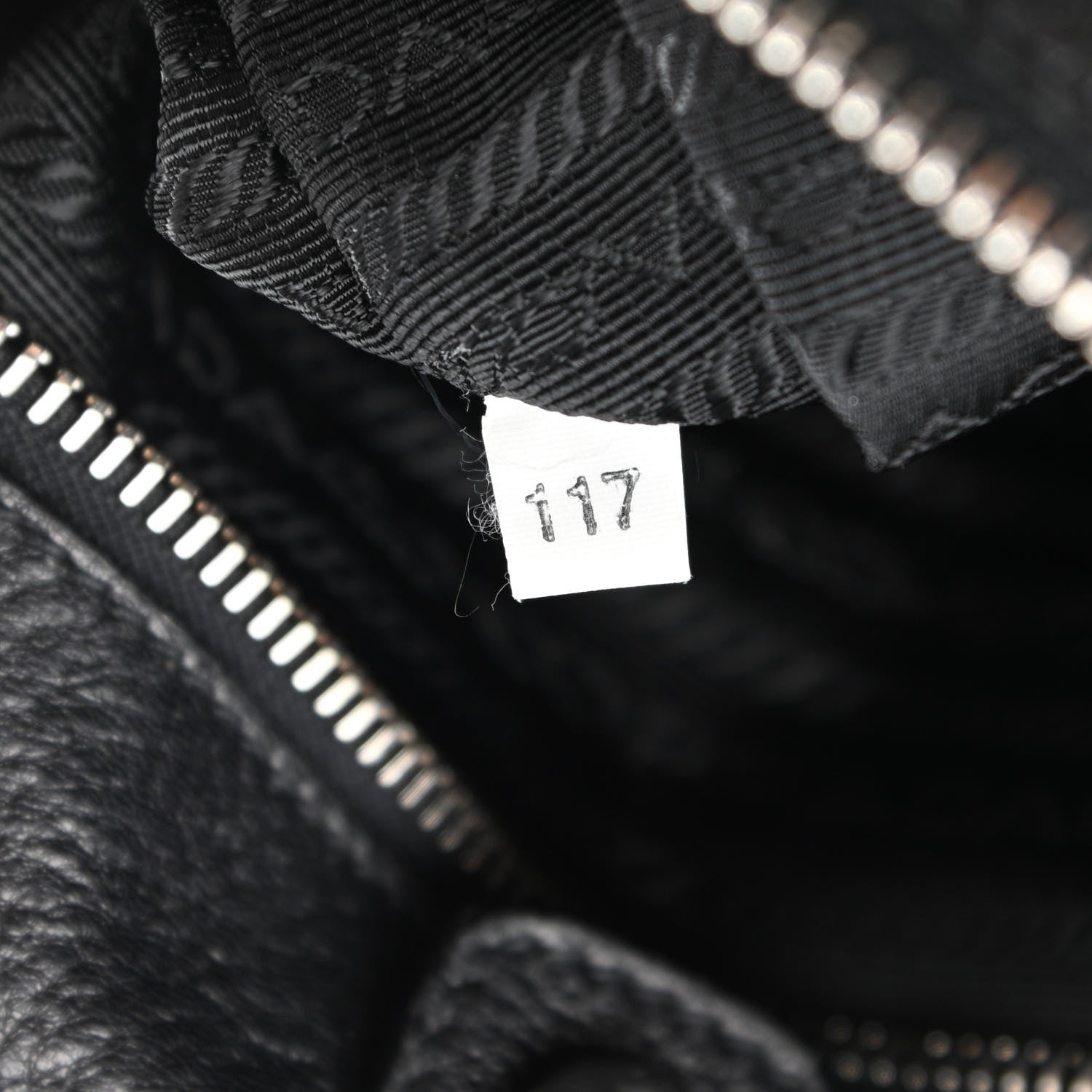 Prada Vitello Daino Tote Black 6 of 12