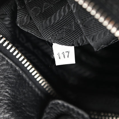Prada Vitello Daino Tote Black 6 of 12