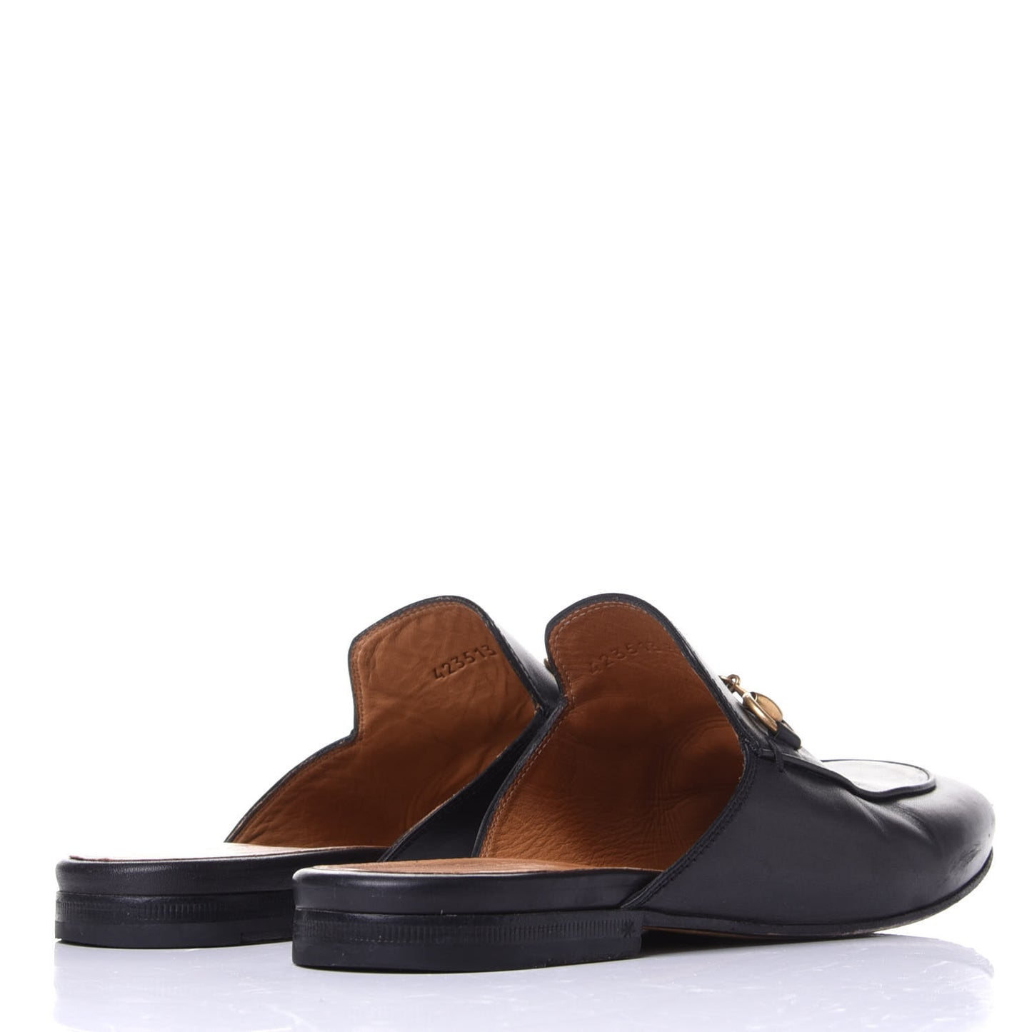 Calfskin Womens Princetown Slippers 37 Black
