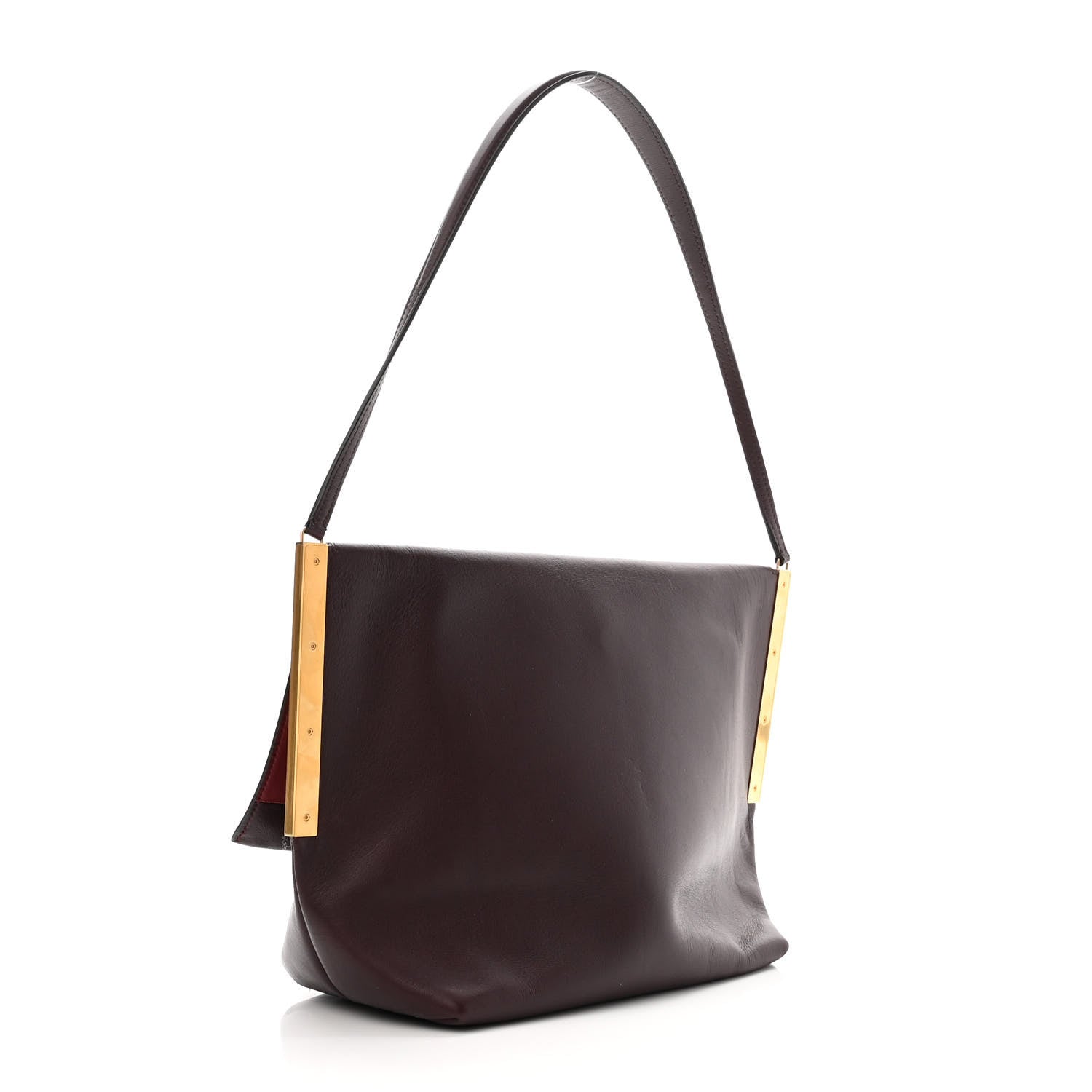 Celine Smooth Calfskin Blade Flap Burgundy 2 of 9