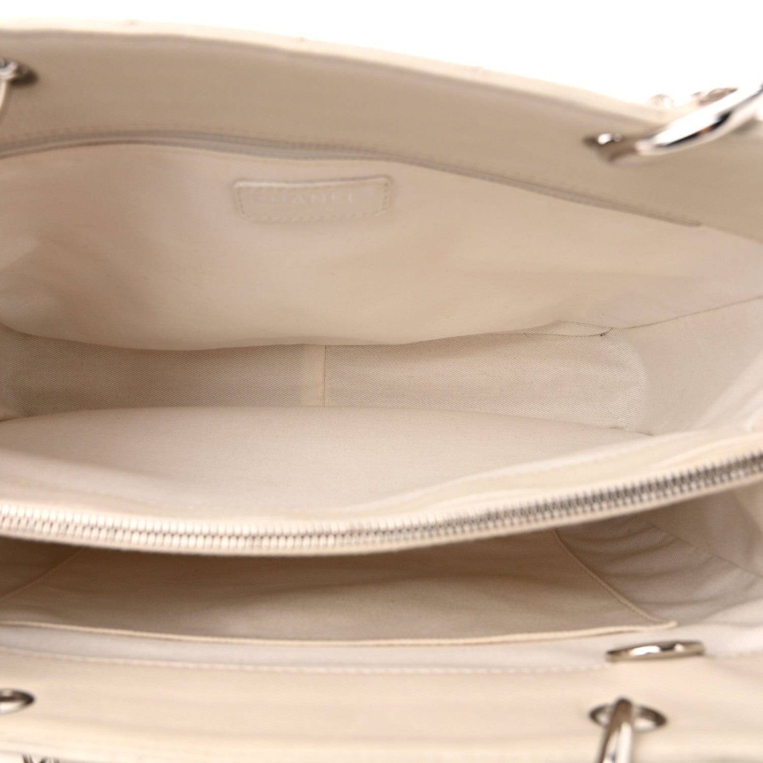 Chanel Caviar Quilted Grand Shopping Tote GST White 5 of 16