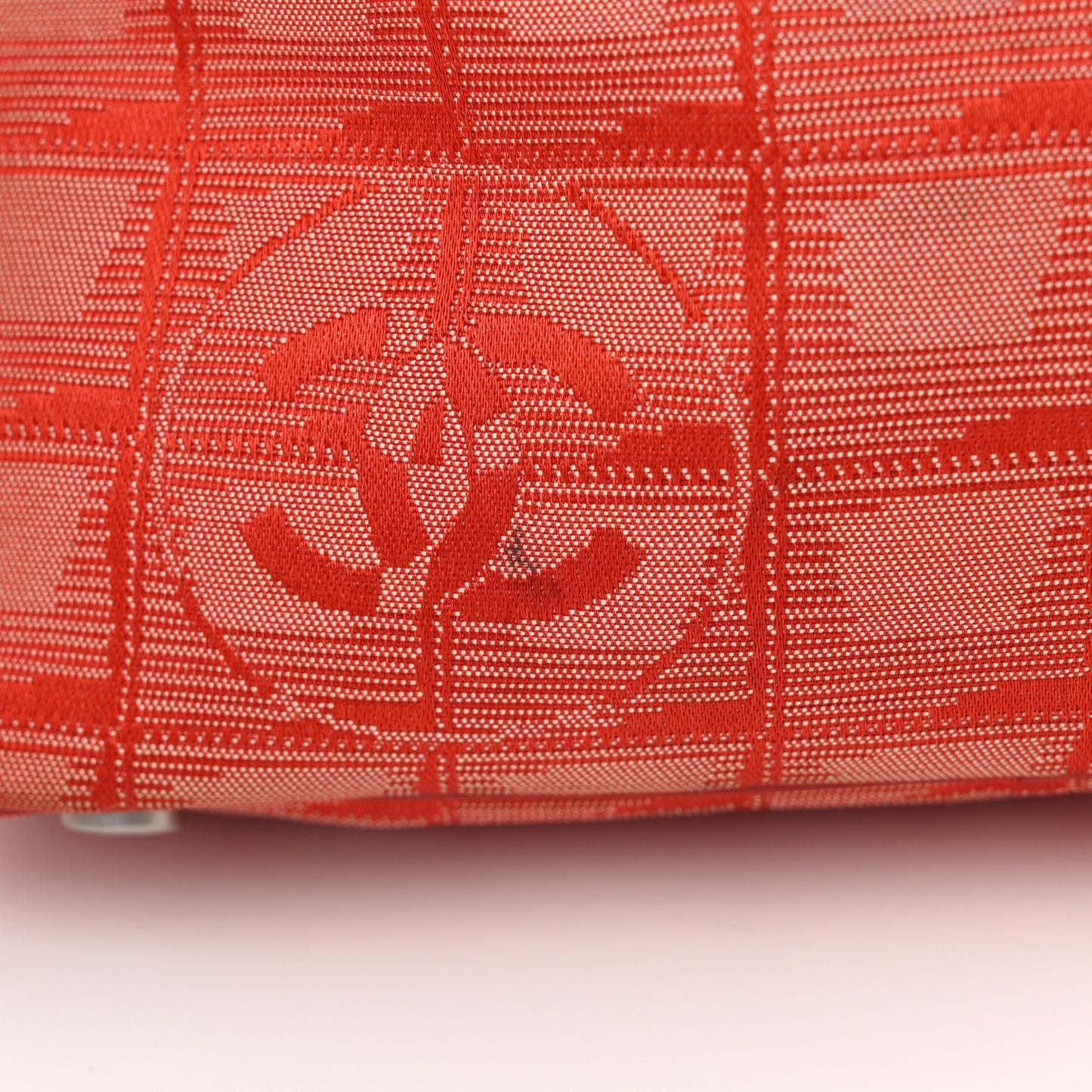 Nylon Small Travel Tote Red