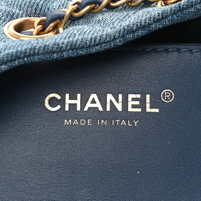 Chanel Washed Denim Quilted Mini Chanel 25 Handbag Blue 6 of 10