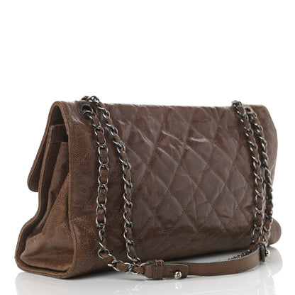 Chanel Crumpled Grained Calfskin Jumbo CC Crave Flap Beige 2 of 13