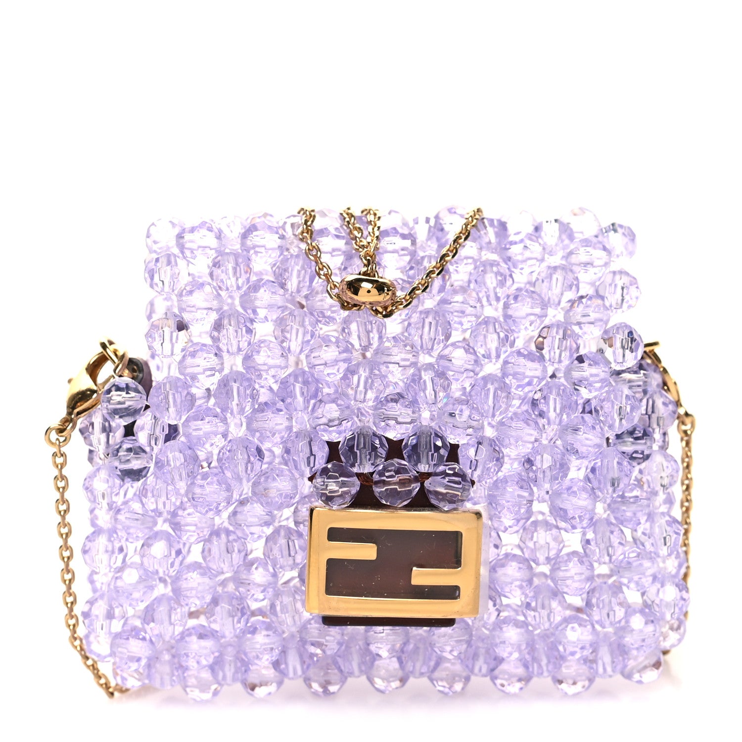 Fendi Enamel Vitello King Beaded Pico Baguette Charm Anemone 1 of 9