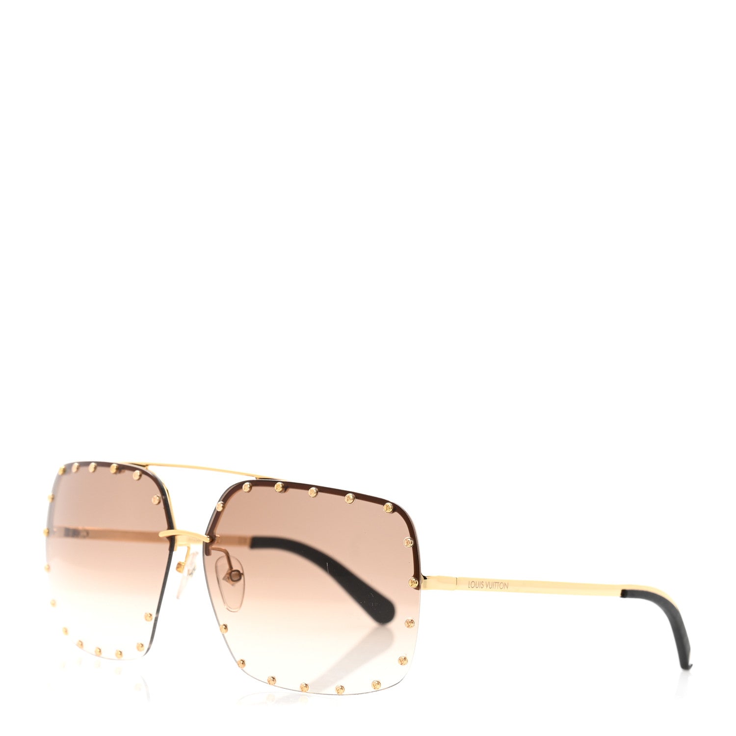Louis Vuitton The Party Square Gradient Sunglasses Z2353W Brown Brown 1 of 9