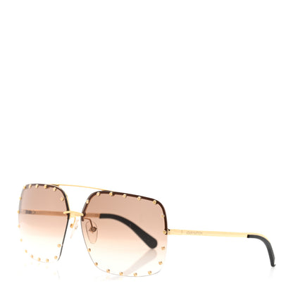 Louis Vuitton The Party Square Gradient Sunglasses Z2353W Brown Brown 1 of 9