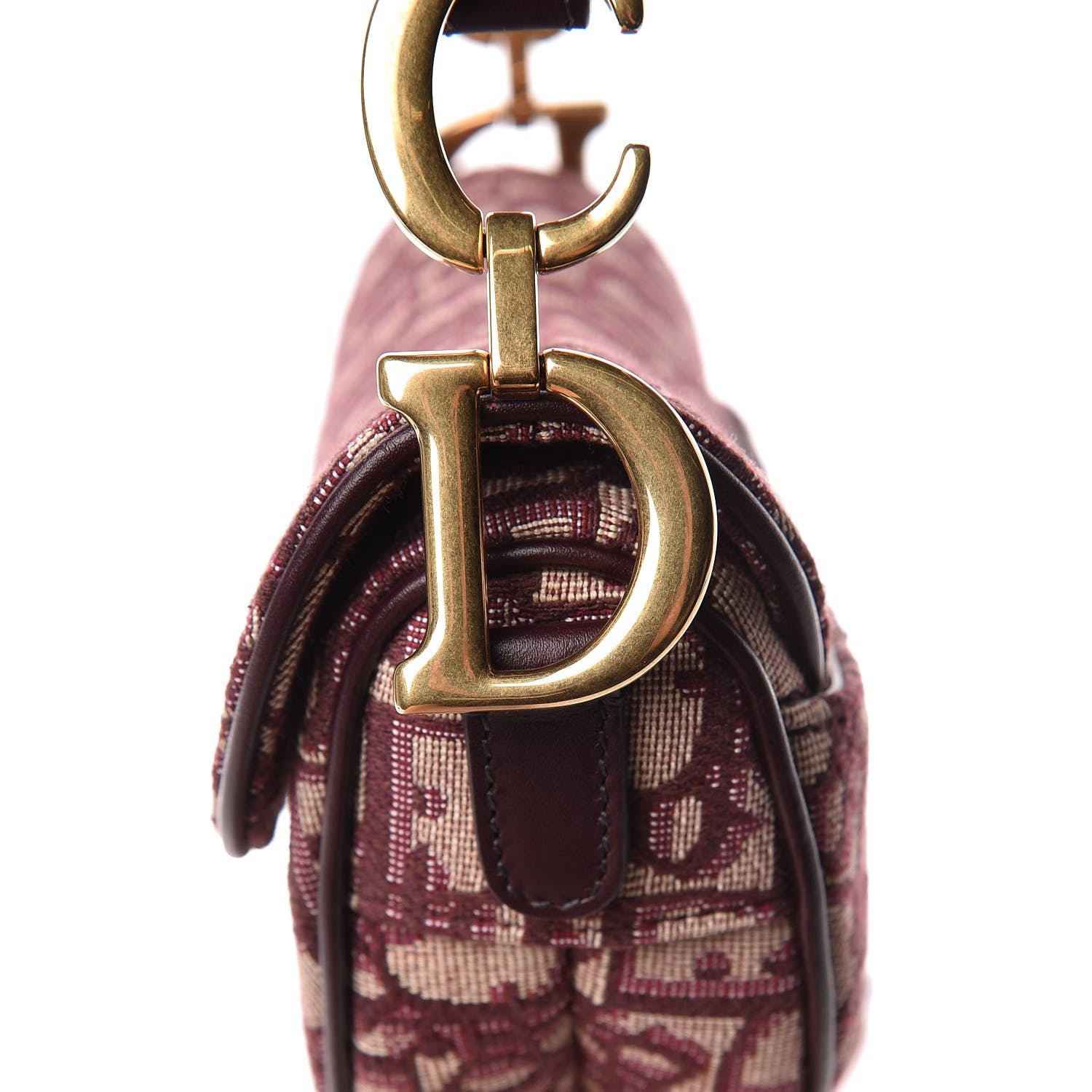 Christian Dior Oblique Mini Saddle Bag Bordeaux 8 of 10