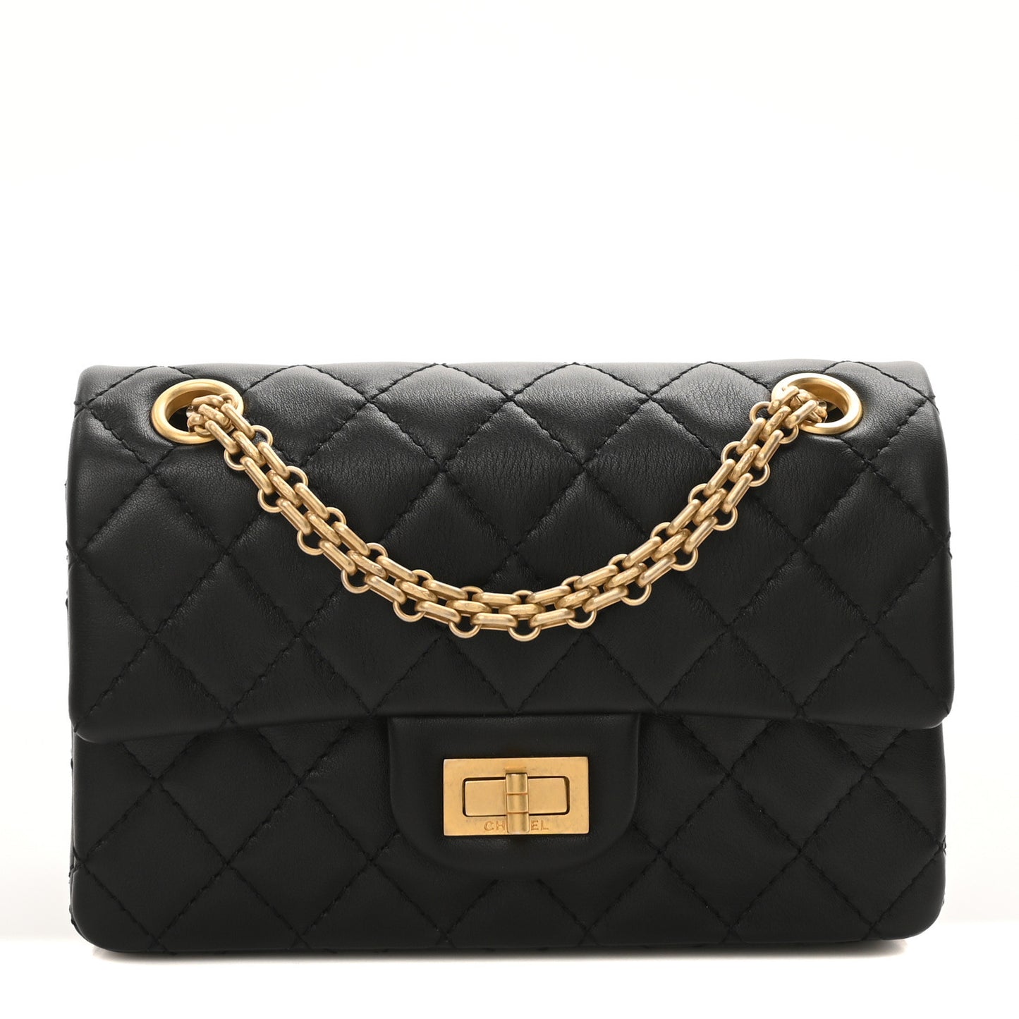 Calfskin Quilted 2.55 Reissue Mini Flap Black