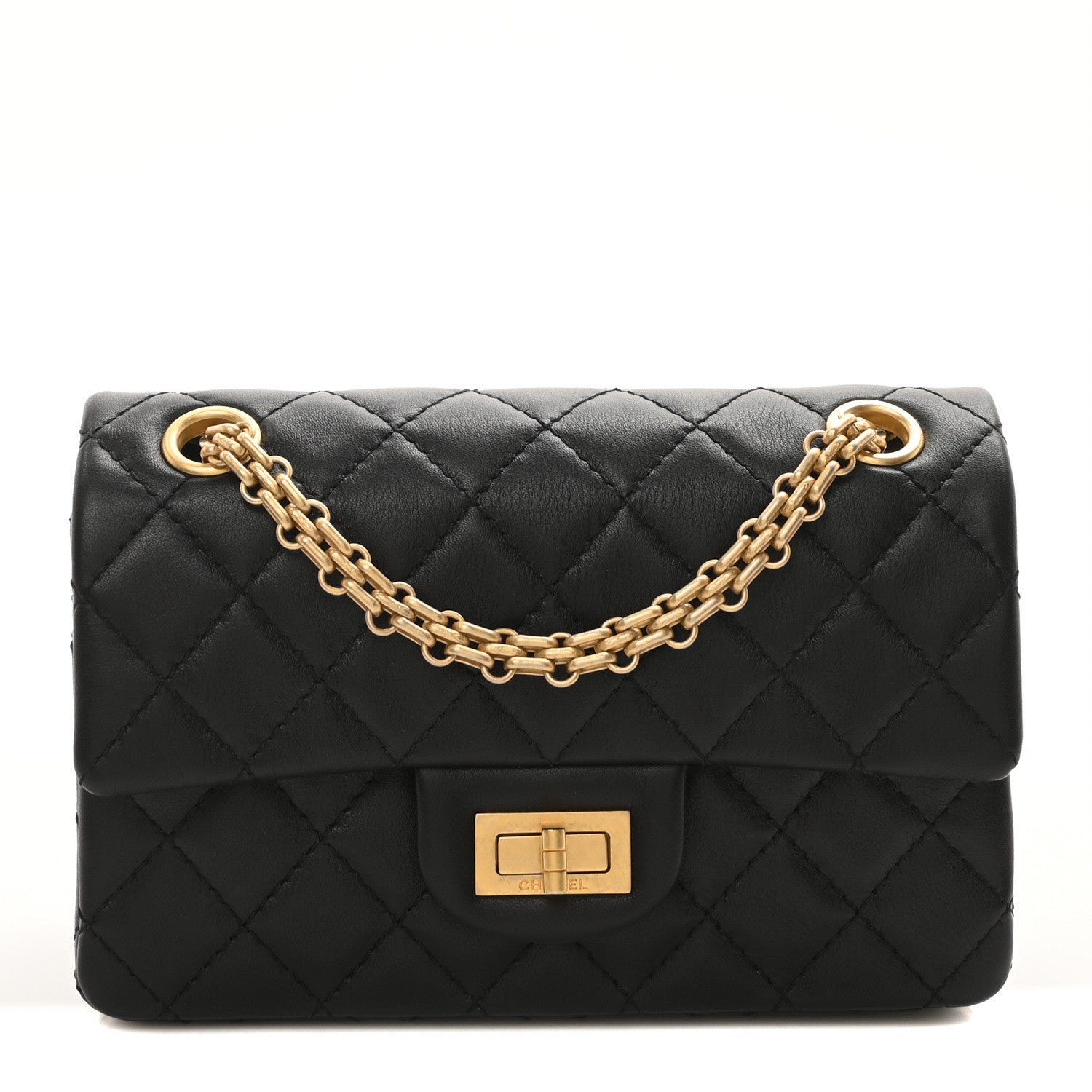 Chanel Calfskin Quilted 2.55 Reissue Mini Flap Black 1 of 11