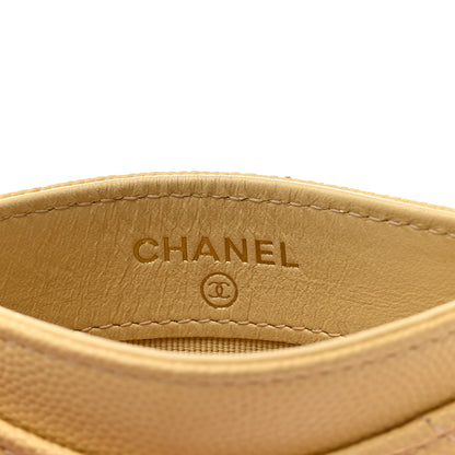 Chanel Caviar Quilted Card Holder Yellow 6 of 9