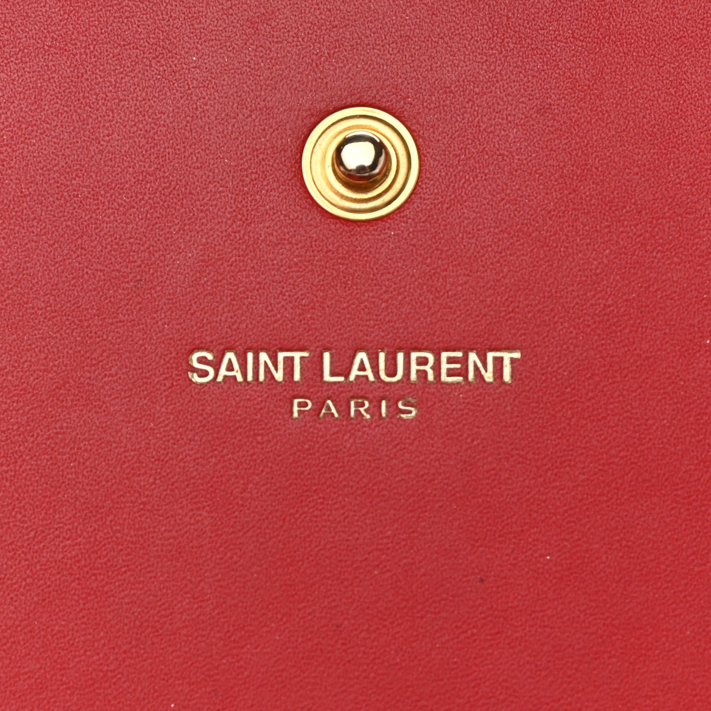 Smooth Calfskin Classic Monogram Kate Wallet On Chain Red