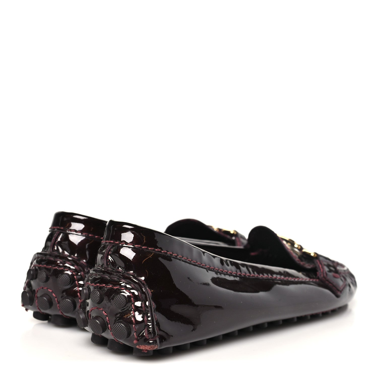 Louis Vuitton Patent Calfskin Oxford Loafers 40 Rouge Fauviste 5 of 9