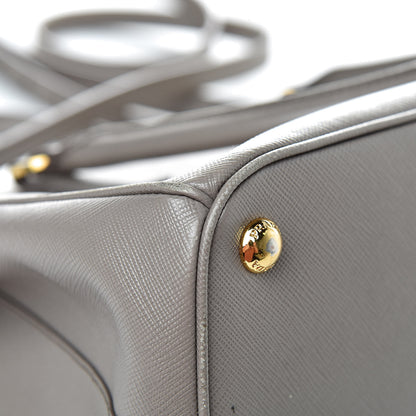 Prada Saffiano Small Galleria Double Zip Tote Argilla 20 of 22