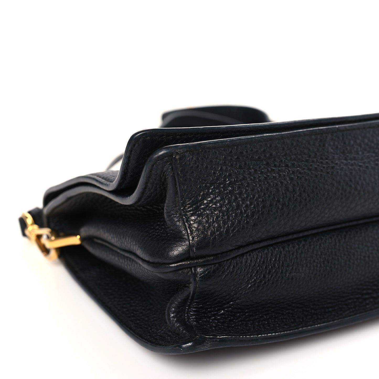 Vitello Daino Flap Crossbody Black