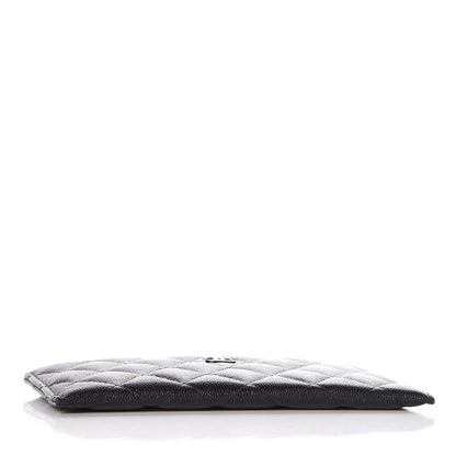 Chanel Iridescent Caviar Quilted Classic Zip Pouch Black 4 of 8