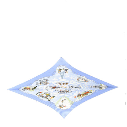 Hermes Silk Plisse Les Pigeons Scarf 90 1 of 4
